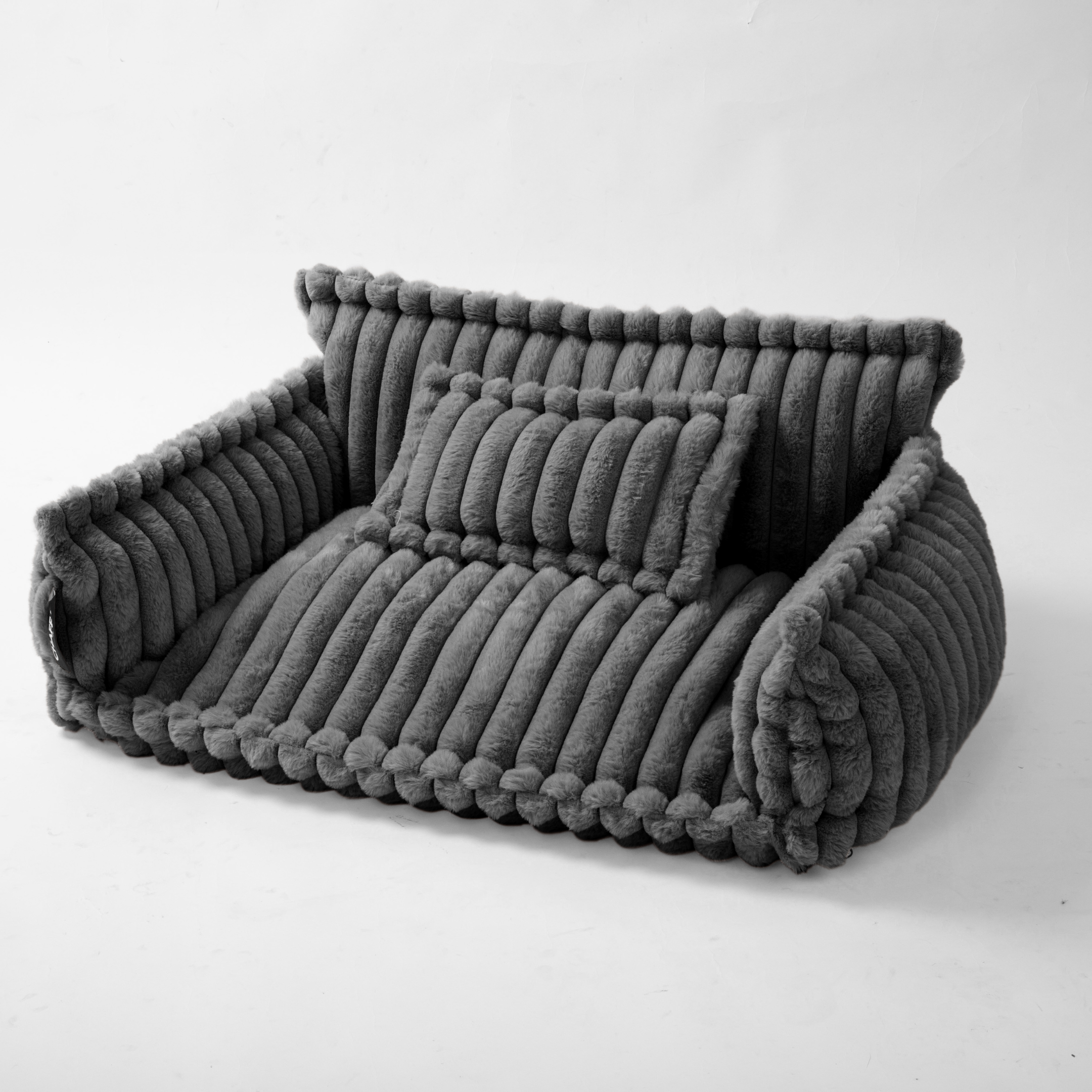 Haustiersofa, Chaffar“ – Für Katzen und Hunde – Moderner Stil – Cord-Design – Orthopädische Matratze