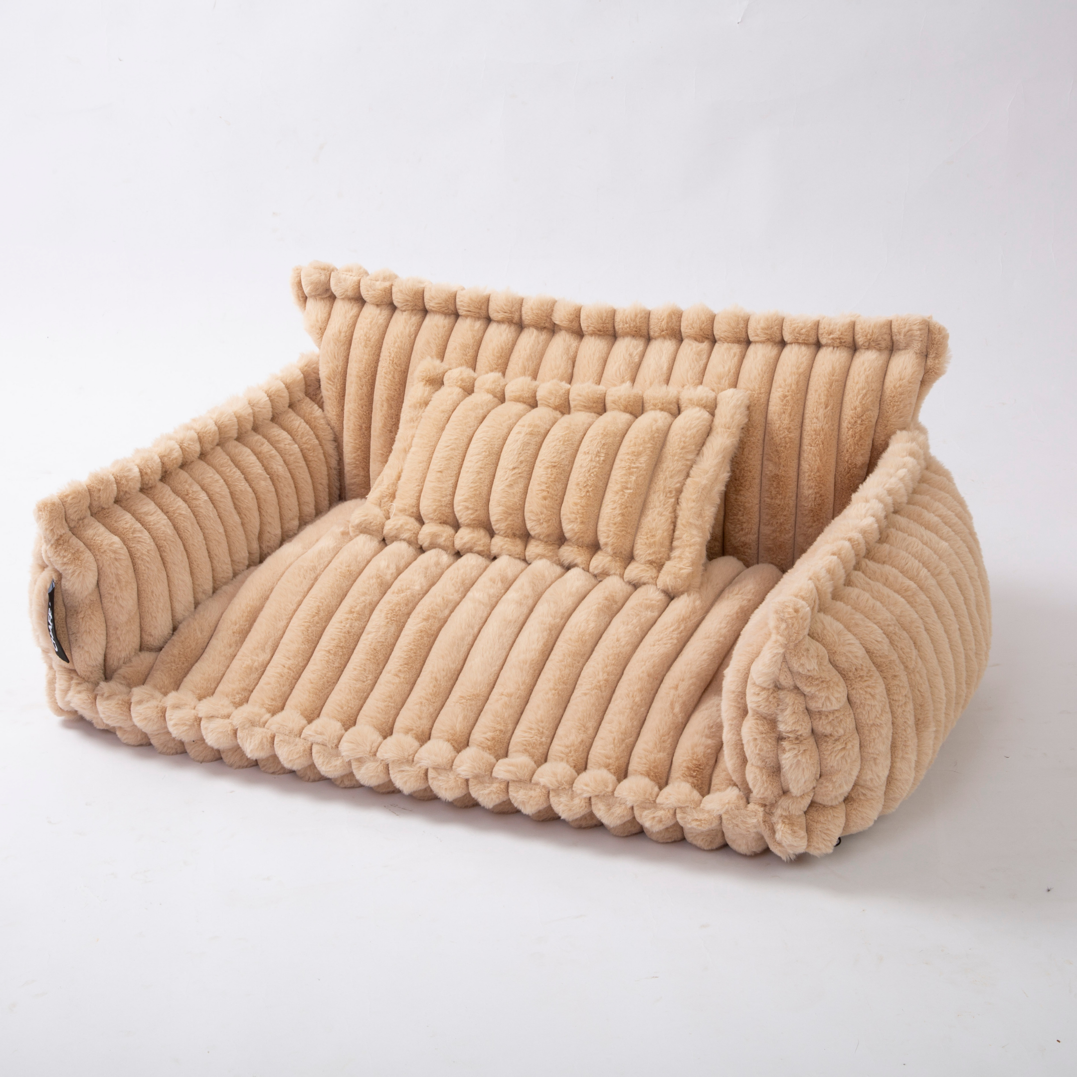 Haustiersofa, Chaffar“ – Für Katzen und Hunde – Moderner Stil – Cord-Design – Orthopädische Matratze