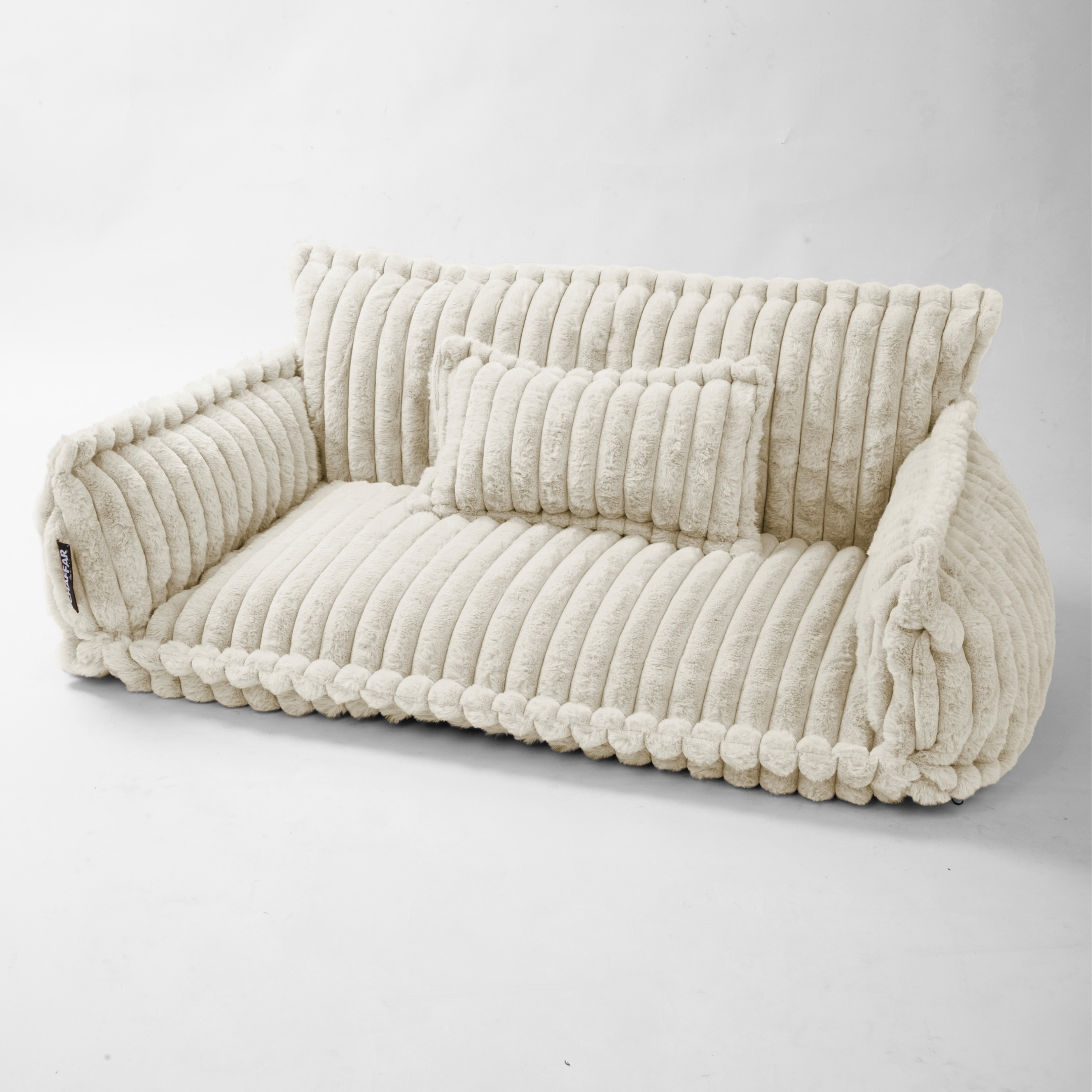 Haustiersofa, Chaffar“ – Für Katzen und Hunde – Moderner Stil – Cord-Design – Orthopädische Matratze