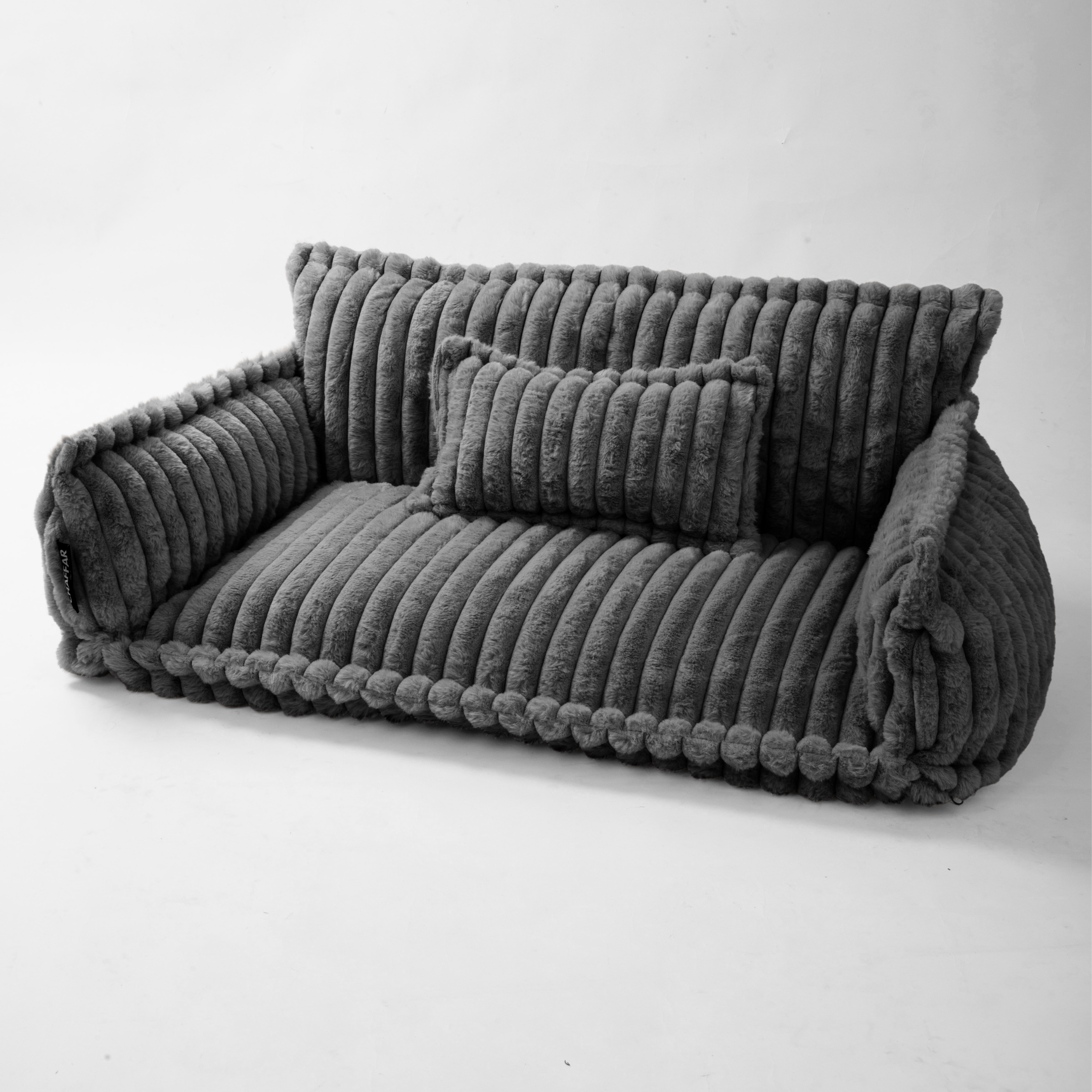 Haustiersofa, Chaffar“ – Für Katzen und Hunde – Moderner Stil – Cord-Design – Orthopädische Matratze