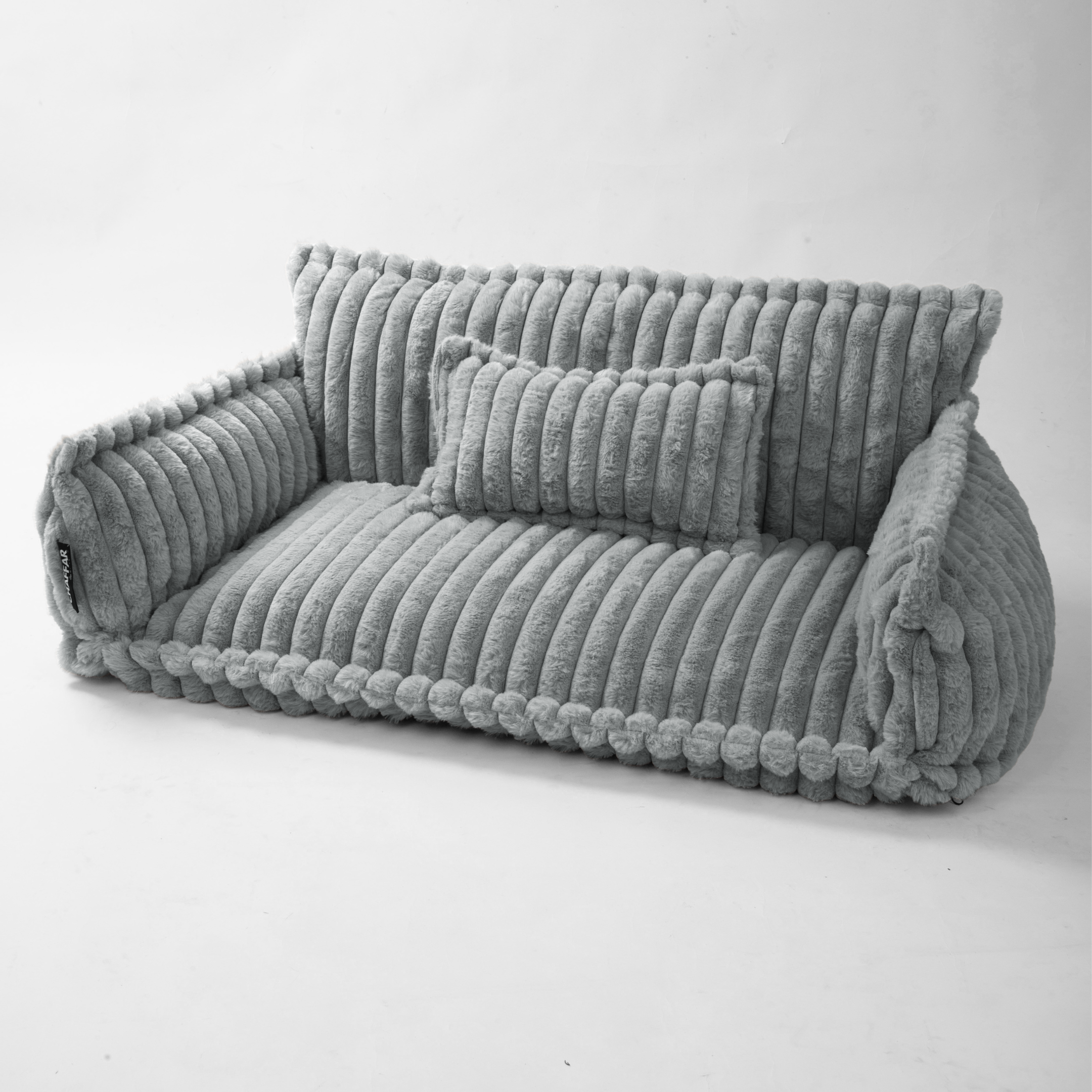 Haustiersofa, Chaffar“ – Für Katzen und Hunde – Moderner Stil – Cord-Design – Orthopädische Matratze