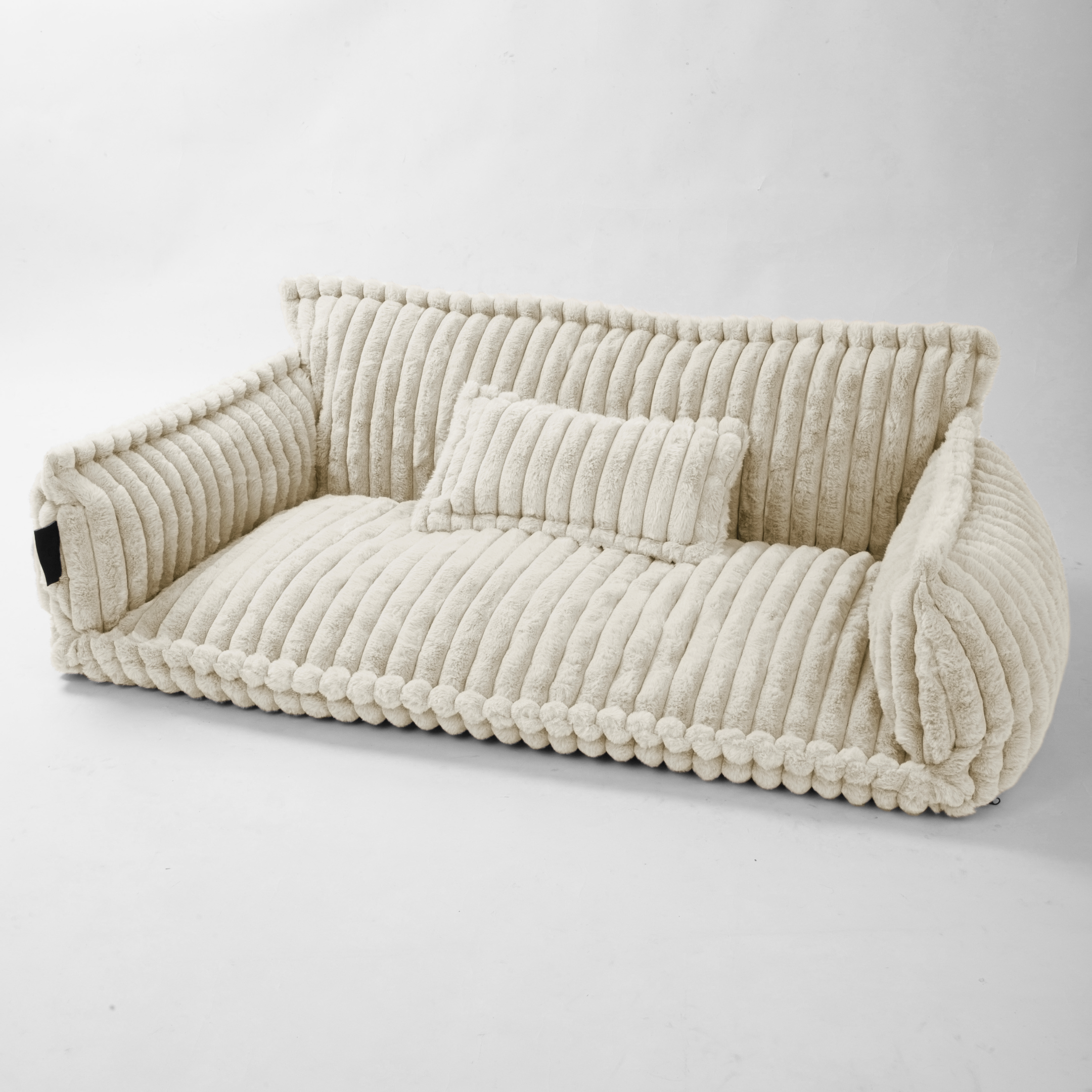 Haustiersofa, Chaffar“ – Für Katzen und Hunde – Moderner Stil – Cord-Design – Orthopädische Matratze
