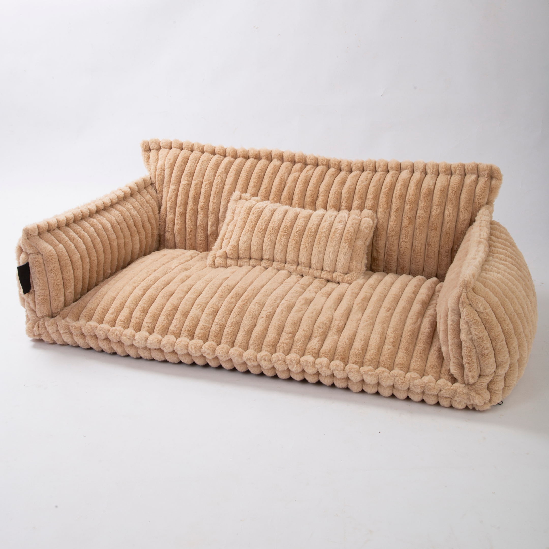 Haustiersofa, Chaffar“ – Für Katzen und Hunde – Moderner Stil – Cord-Design – Orthopädische Matratze