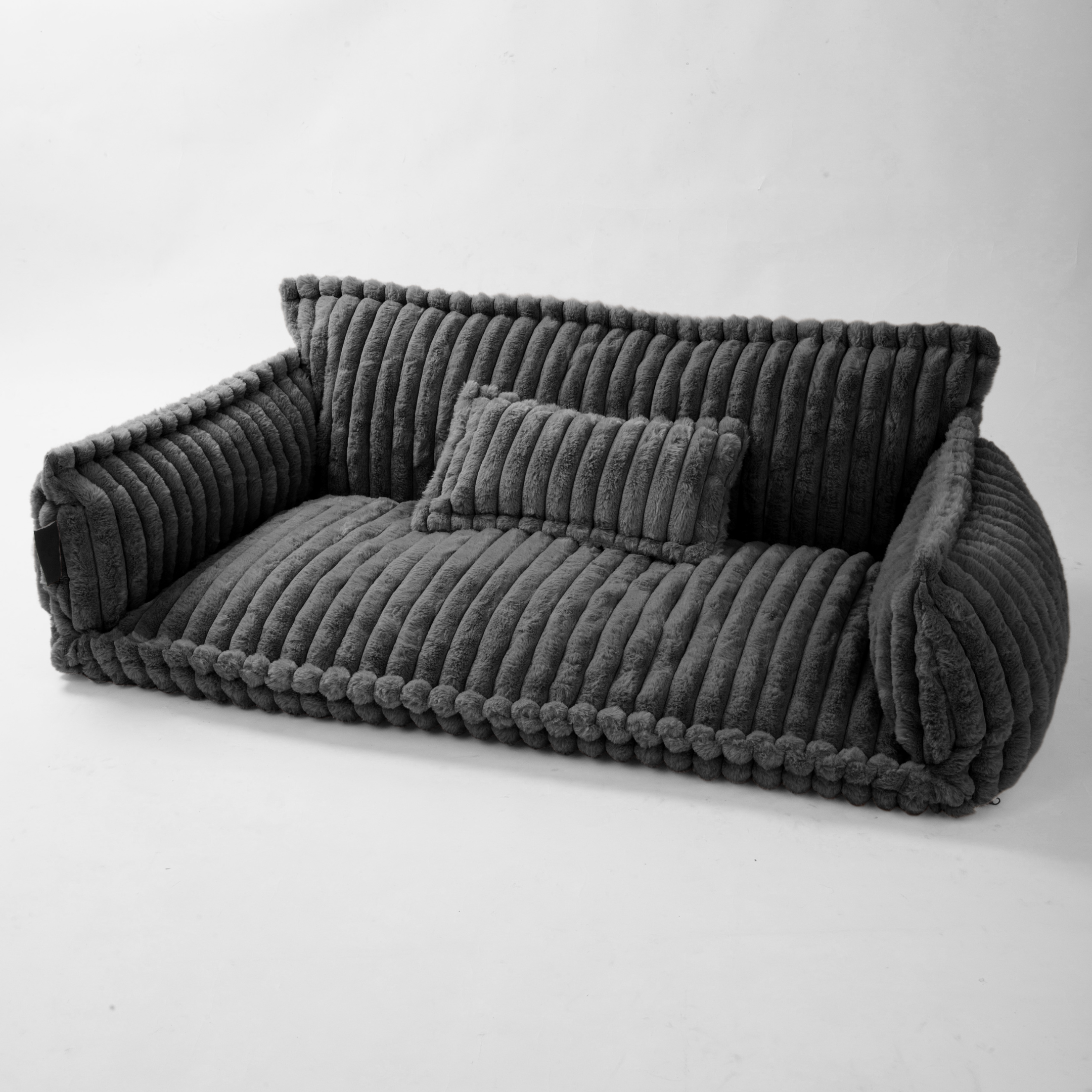 Haustiersofa, Chaffar“ – Für Katzen und Hunde – Moderner Stil – Cord-Design – Orthopädische Matratze