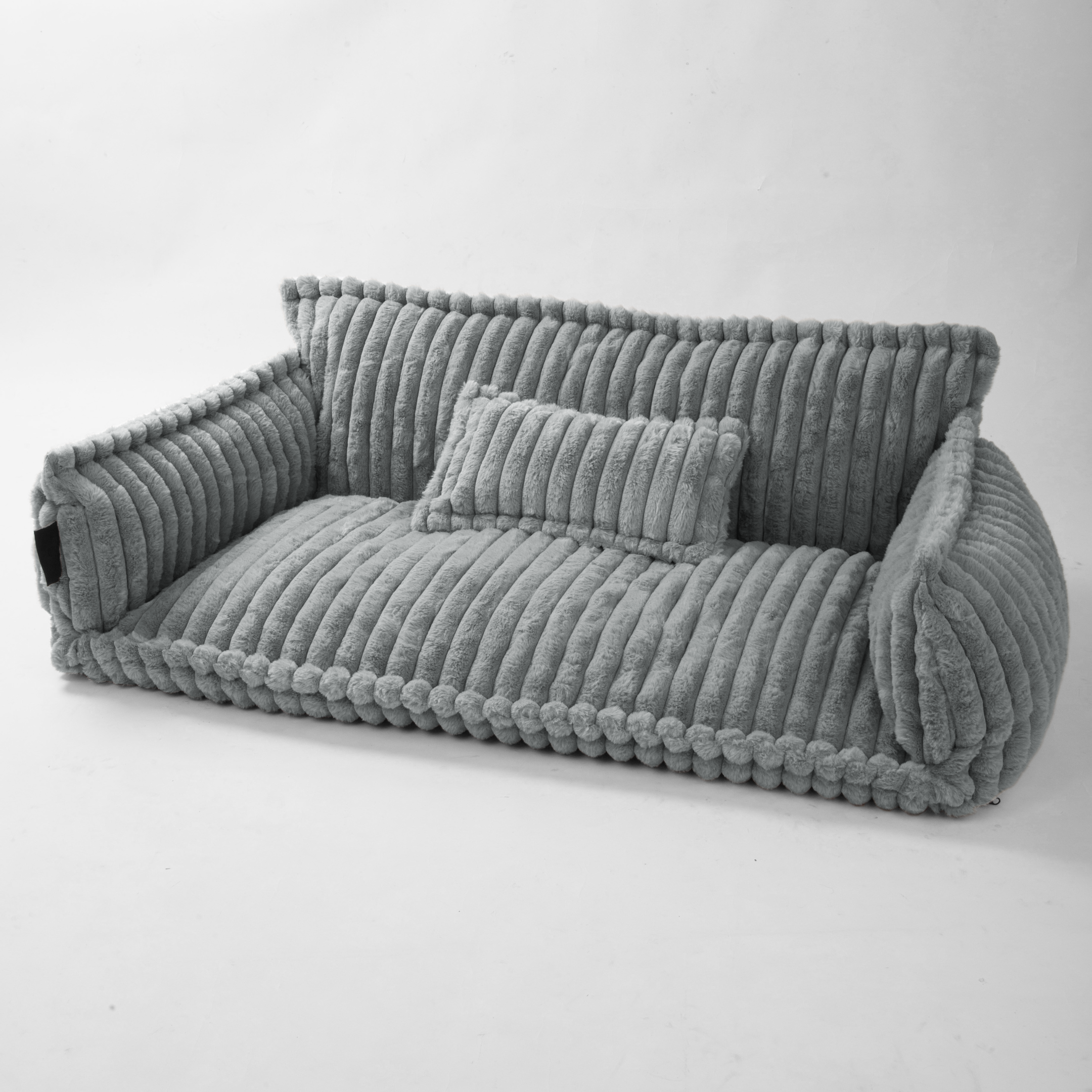 Haustiersofa, Chaffar“ – Für Katzen und Hunde – Moderner Stil – Cord-Design – Orthopädische Matratze