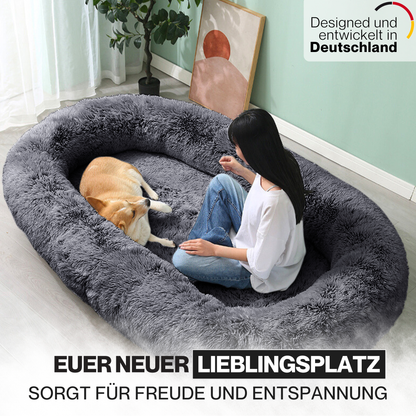 Orthopädisches Hundebett für Menschen "Balu" XXL 190cm inklusive Decke und Kissen