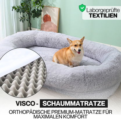 Orthopädisches Hundebett für Menschen "Balu" XXL 190cm inklusive Decke und Kissen