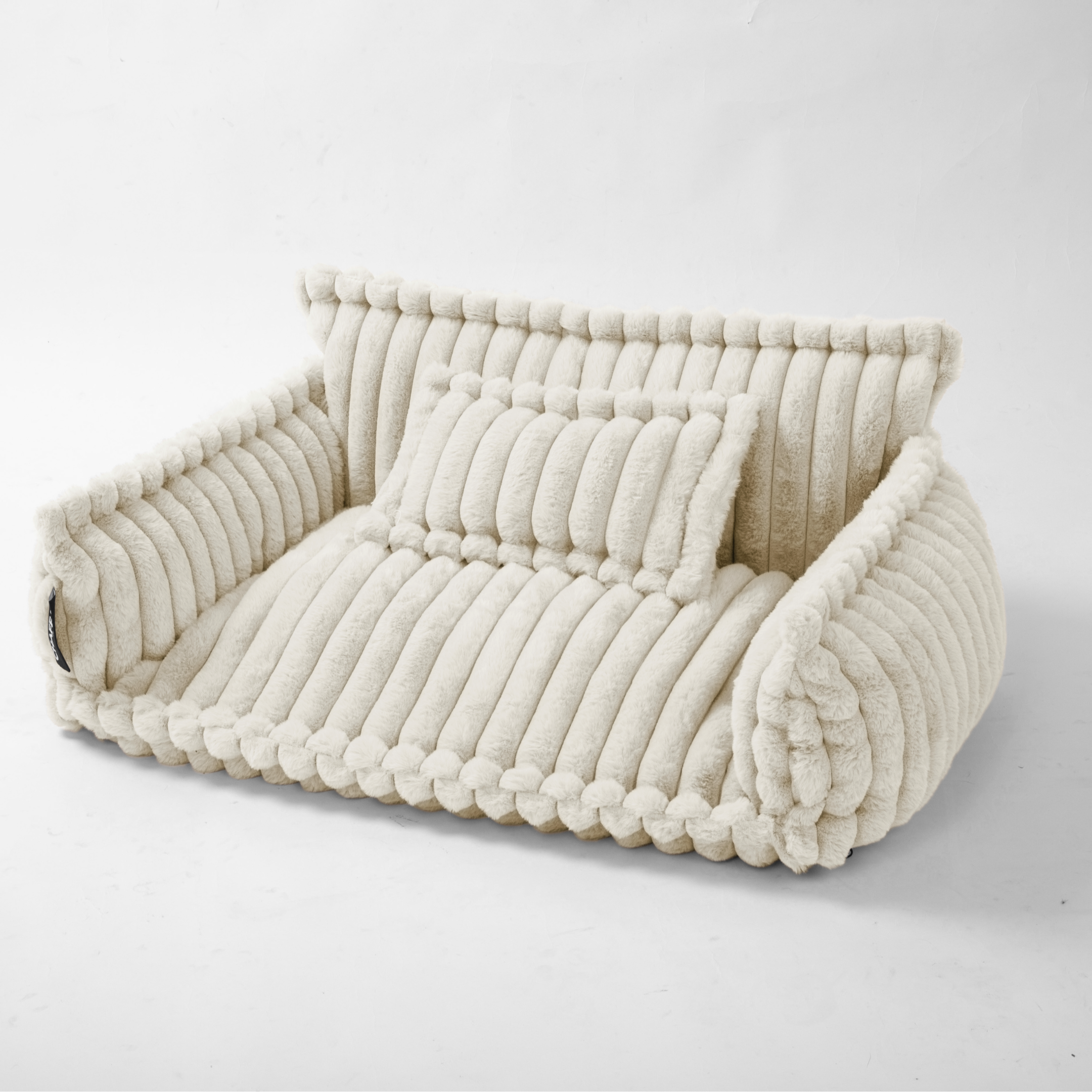 Haustiersofa, Chaffar“ – Für Katzen und Hunde – Moderner Stil – Cord-Design – Orthopädische Matratze