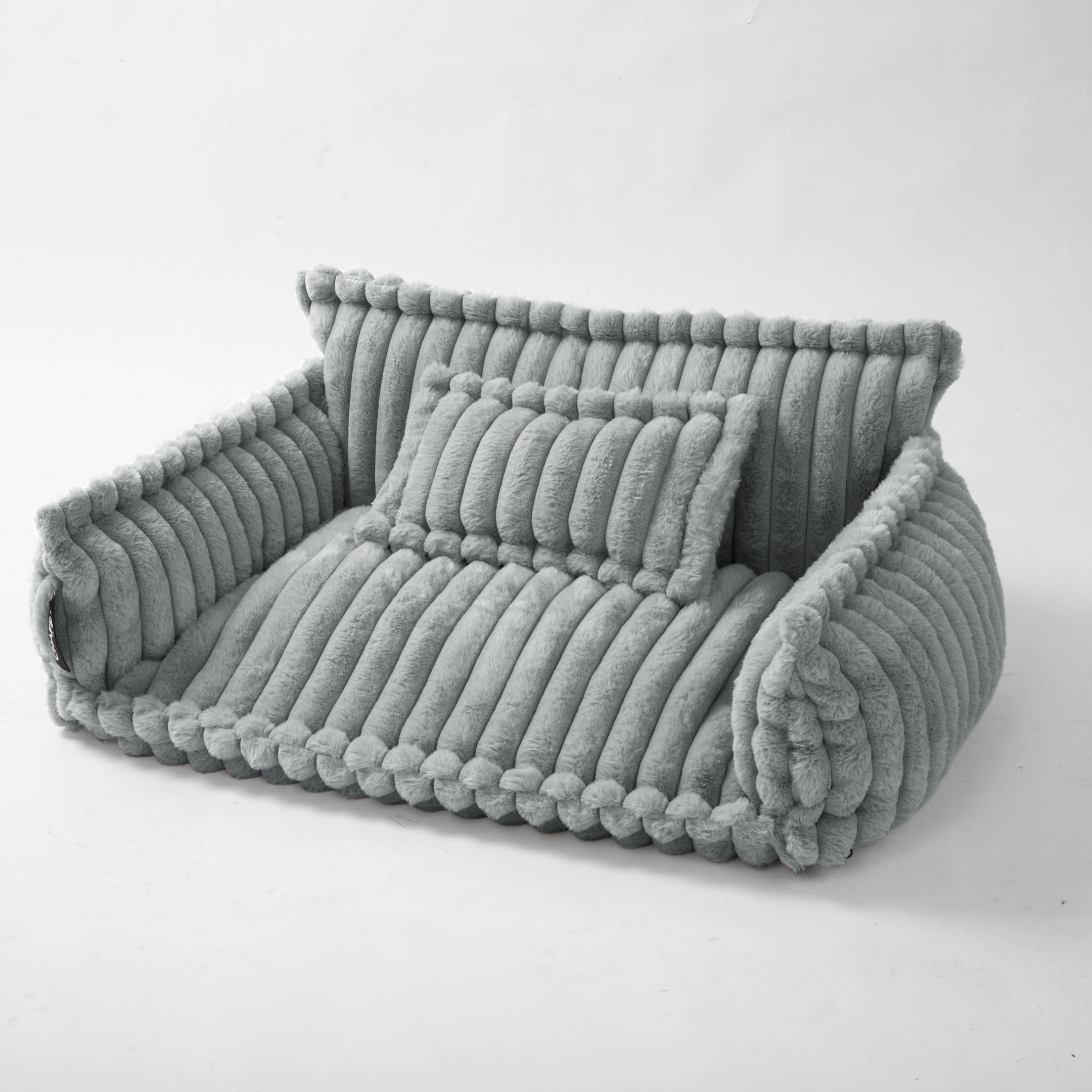 Haustiersofa, Chaffar“ – Für Katzen und Hunde – Moderner Stil – Cord-Design – Orthopädische Matratze